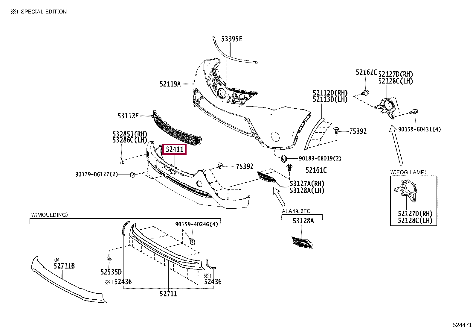 Защита бампера Защита бампера 5241142906