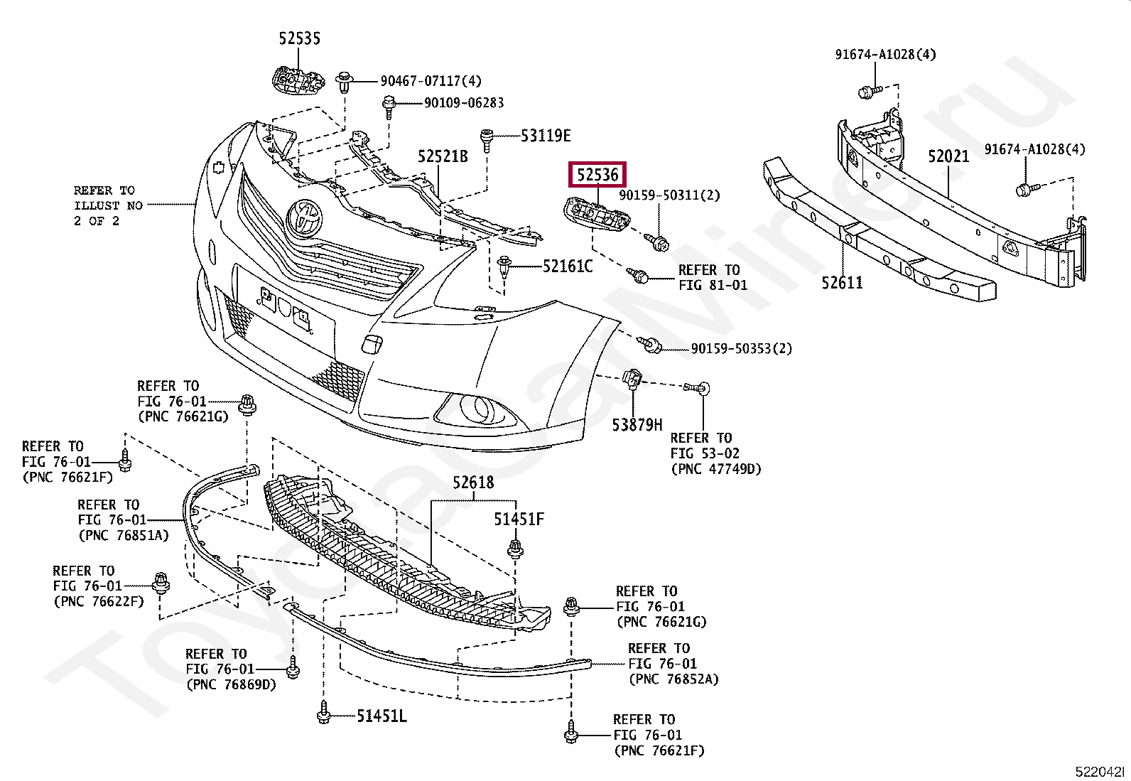 НАПРАВЛЯЮЩЯЯ ПЕРЕДНЕГО БАМПЕРА ЛЕВАЯ VER НАПРАВЛЯЮЩЯЯ ПЕРЕДНЕГО БАМПЕРА ЛЕВАЯ VER 525360F020