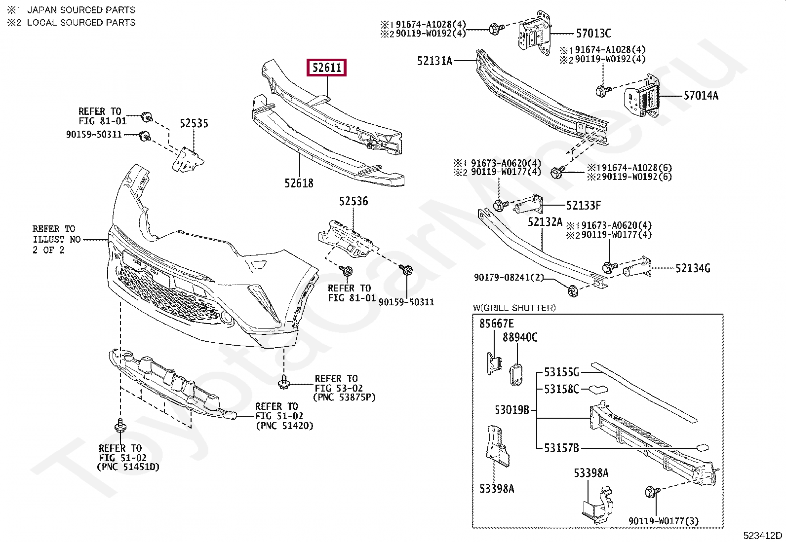 ABSORBER, FRONT BUMPER ENERGY ABSORBER, FRONT BUMPER ENERGY 52611F4080
