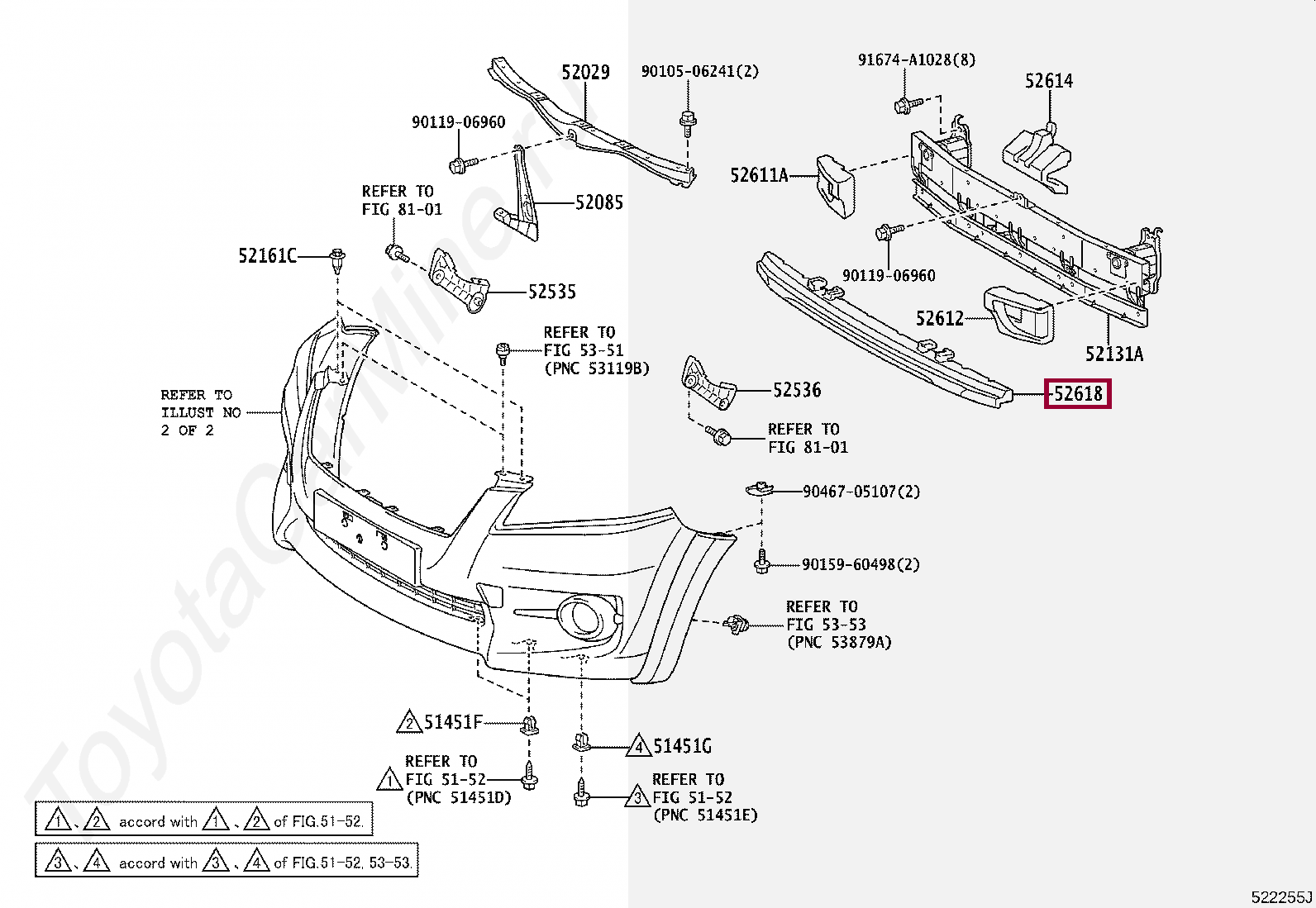 ABSORBER, FRONT BUMPER, LOWER ABSORBER, FRONT BUMPER, LOWER 5261842040