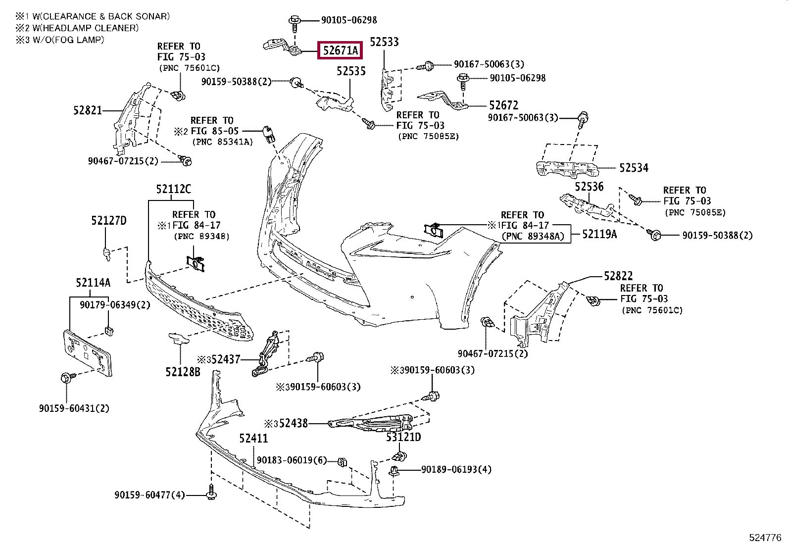 Кронштейн переднего бампера прав Кронштейн переднего бампера прав 5267178010