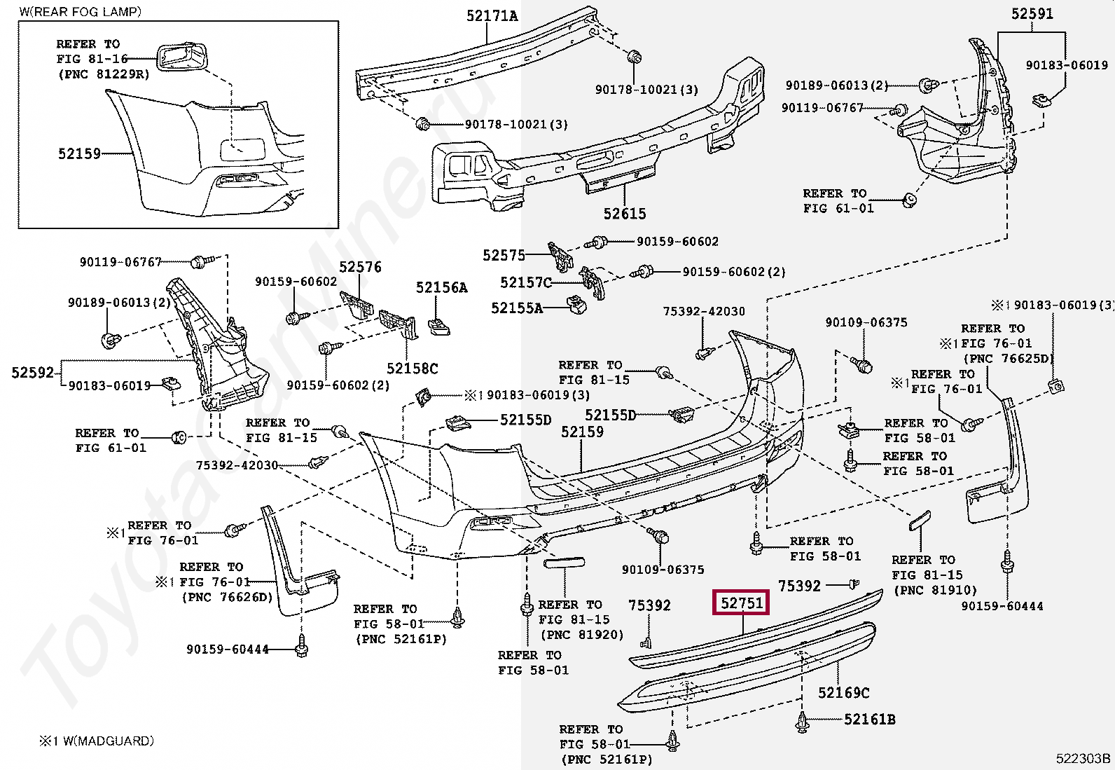 Молдинг заднего бампера хром Молдинг заднего бампера хром 5275148020