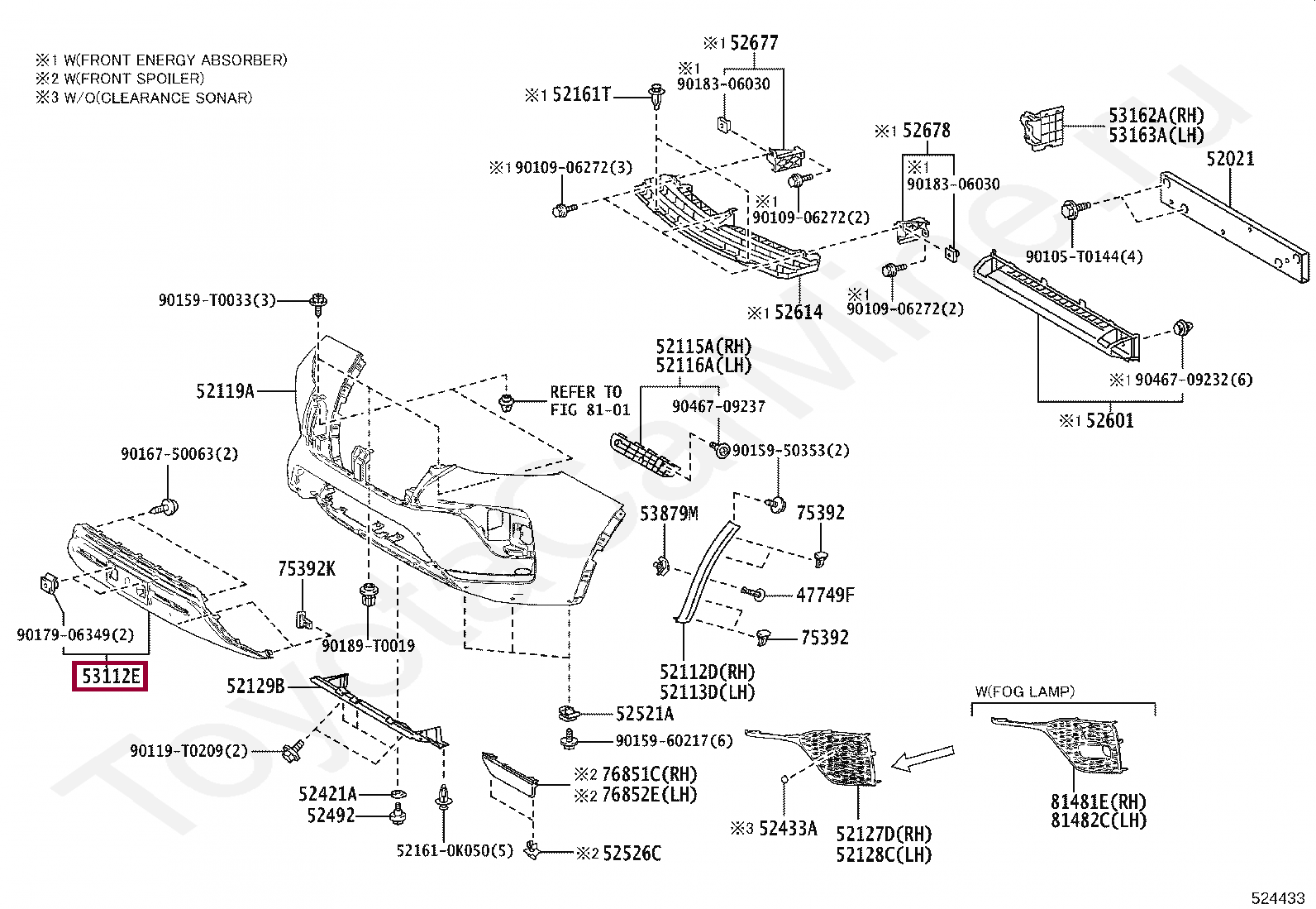 Нижний спойлер переднего бампера под гос номер Нижний спойлер переднего бампера под гос номер 531120K420