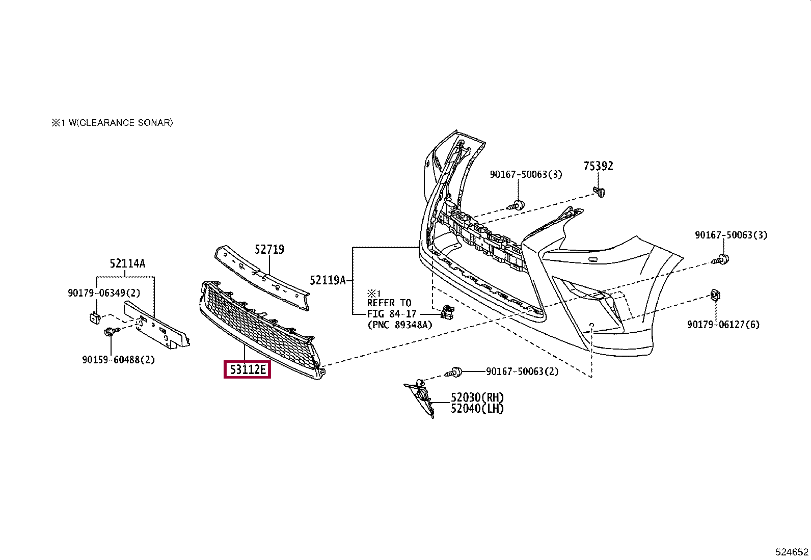 Решетка переднего бампера Решетка переднего бампера 5311260170
