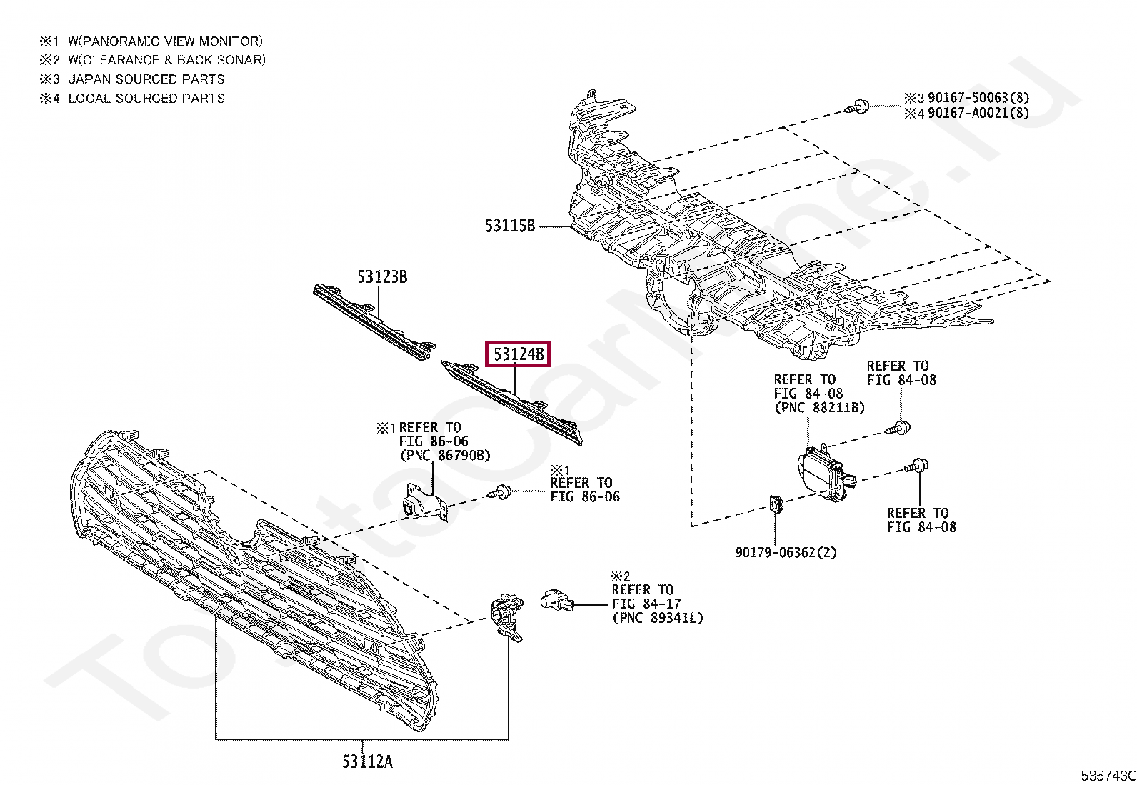 MOULDING, RADIATOR GRILLE SIDE, LH MOULDING, RADIATOR GRILLE SIDE, LH 531240R040