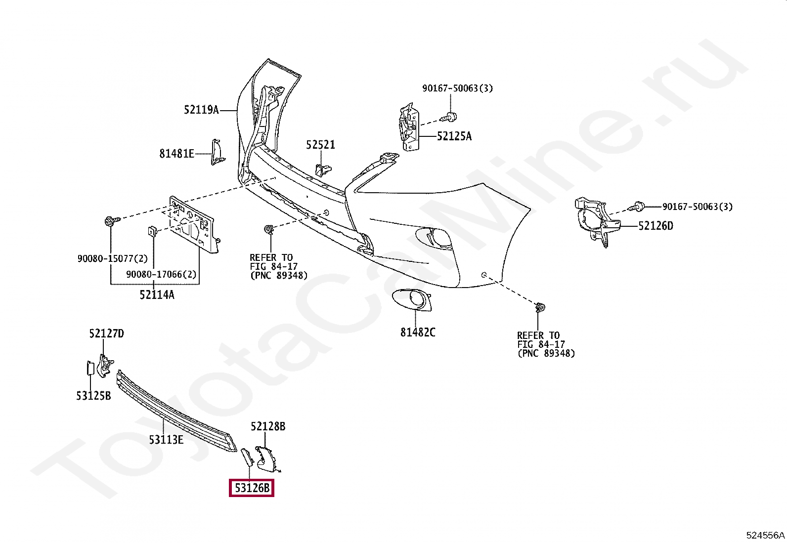 MOULDING, RADIATOR GRILLE, CENTER LH MOULDING, RADIATOR GRILLE, CENTER LH 531260E050