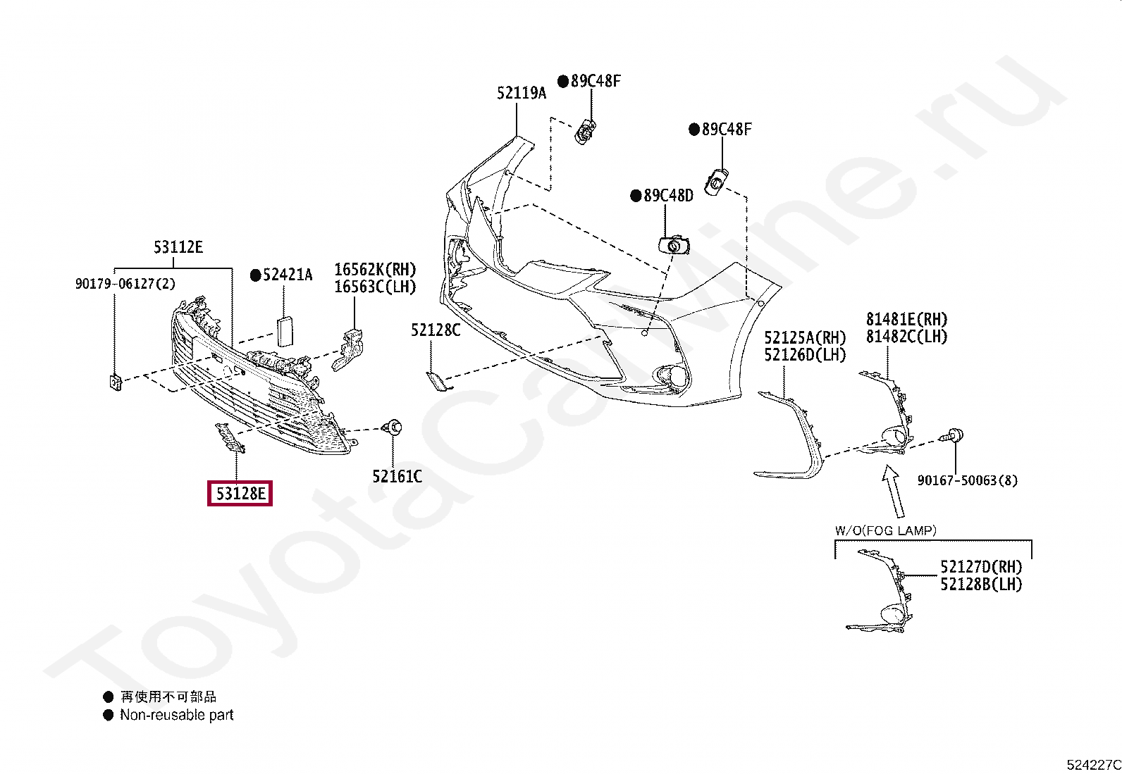 GRILLE, RADIATOR, LOWER SIDE LH GRILLE, RADIATOR, LOWER SIDE LH 5312802210C0