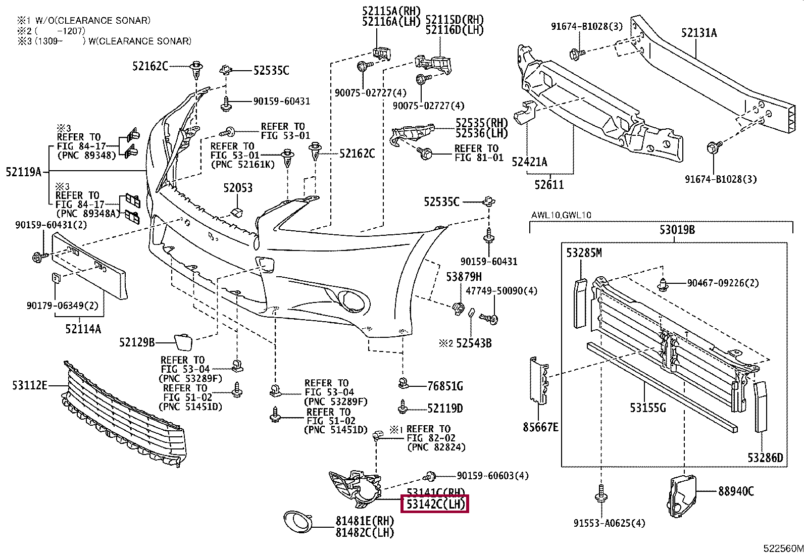 GARNISH, RADIATOR GRILLE, NO.2 GARNISH, RADIATOR GRILLE, NO.2 5314230060
