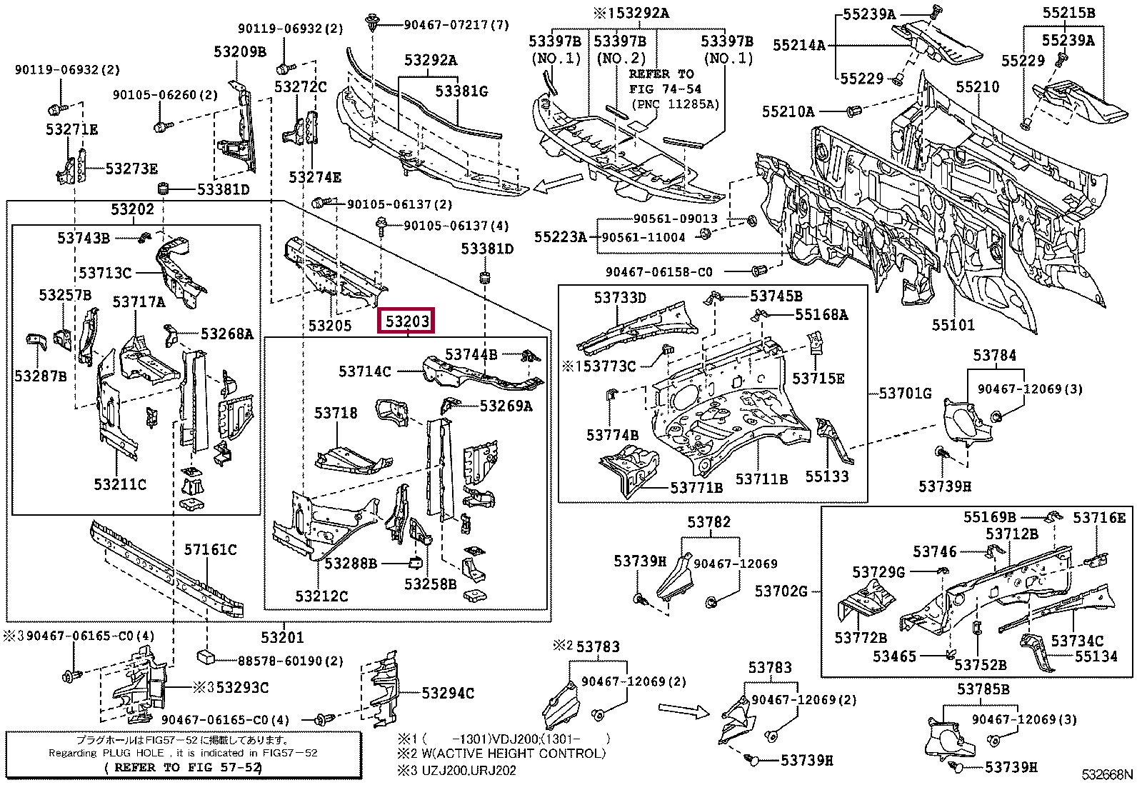 SUPPORT SUB-ASSY, RADIATOR, LH SUPPORT SUB-ASSY, RADIATOR, LH 5320360290