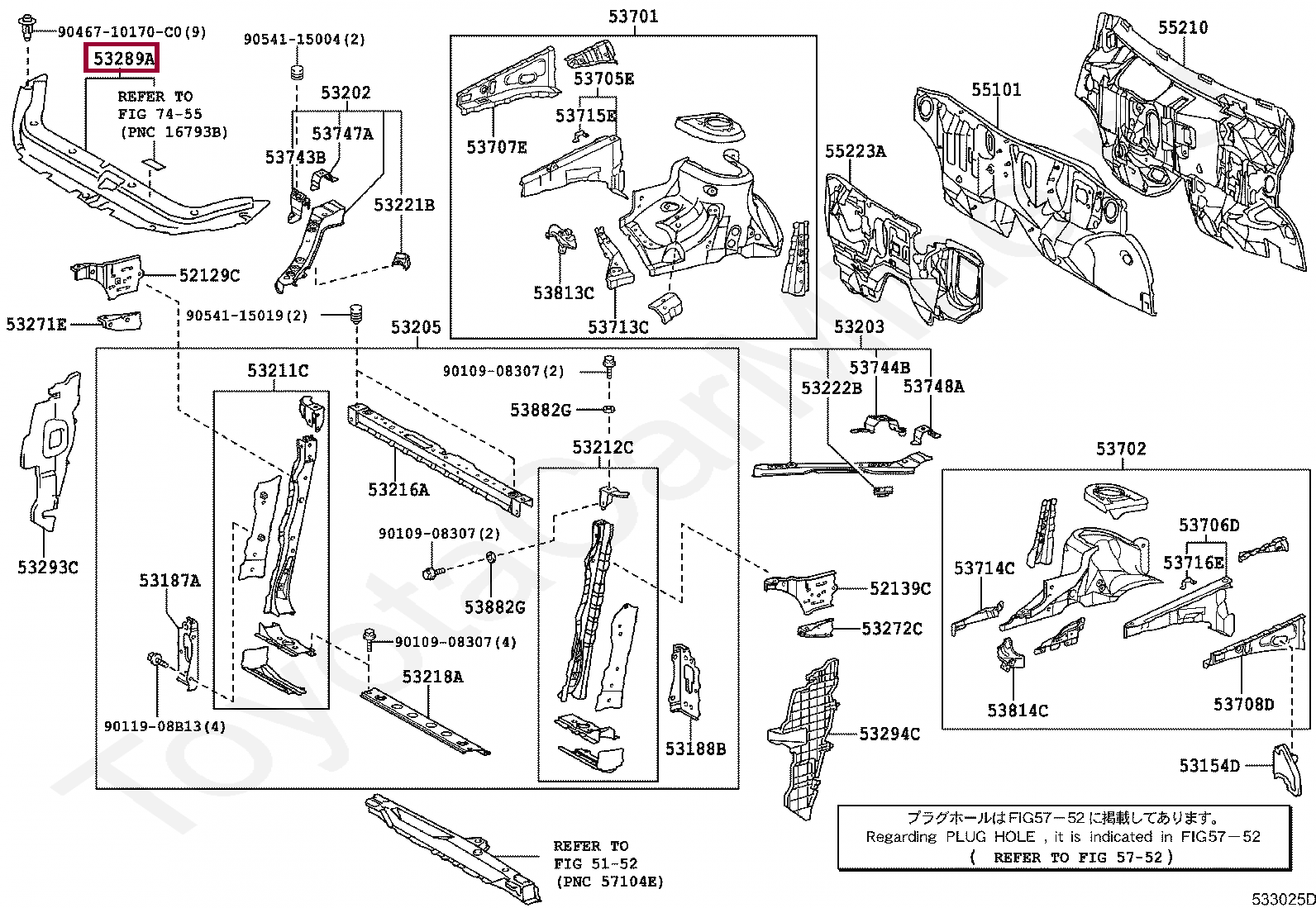 COVER, RADIATOR SUPPORT OPENING COVER, RADIATOR SUPPORT OPENING 5328942010