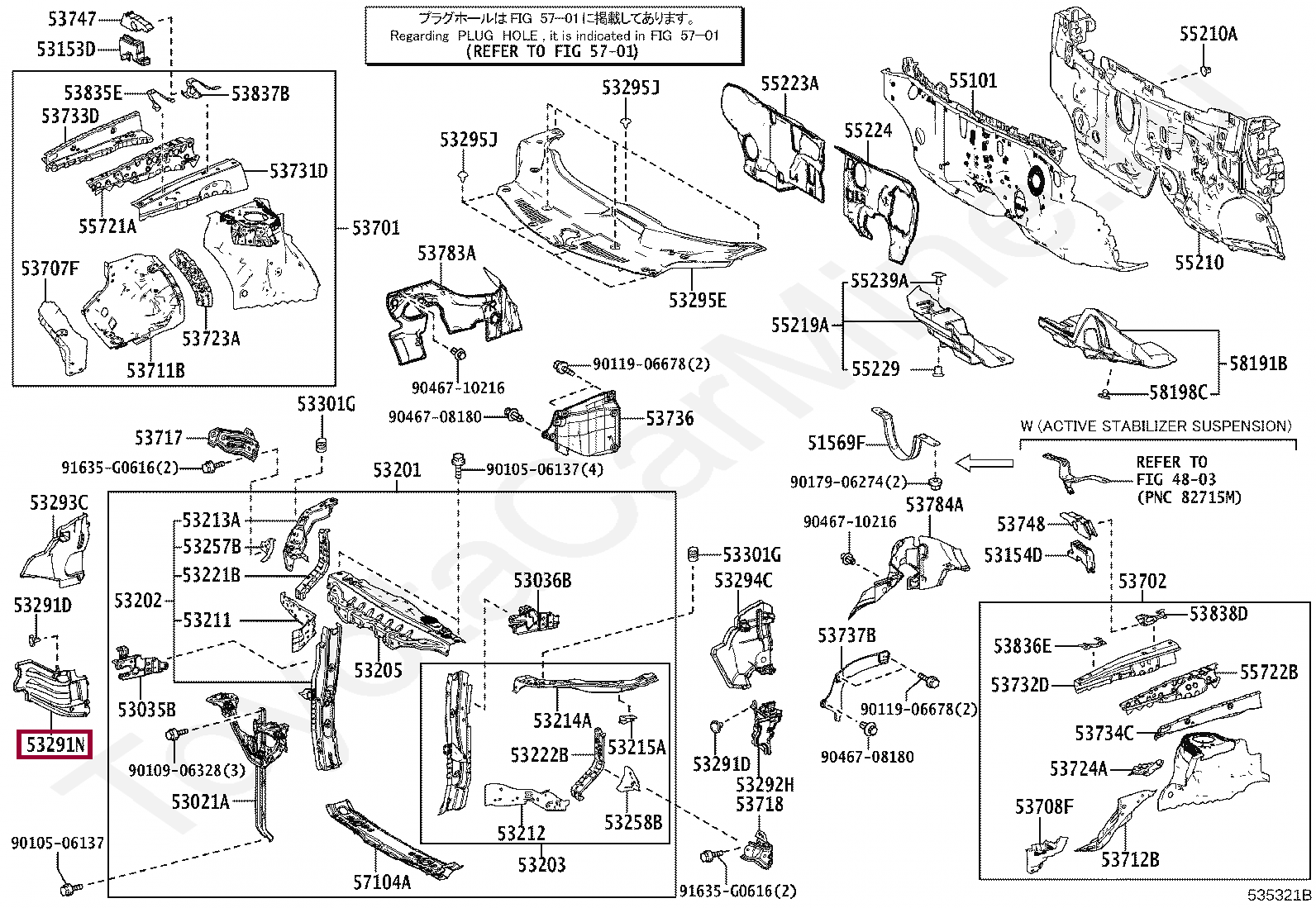 Дефлектор радиатора правый (нижний) Дефлектор радиатора правый (нижний) 5329148020
