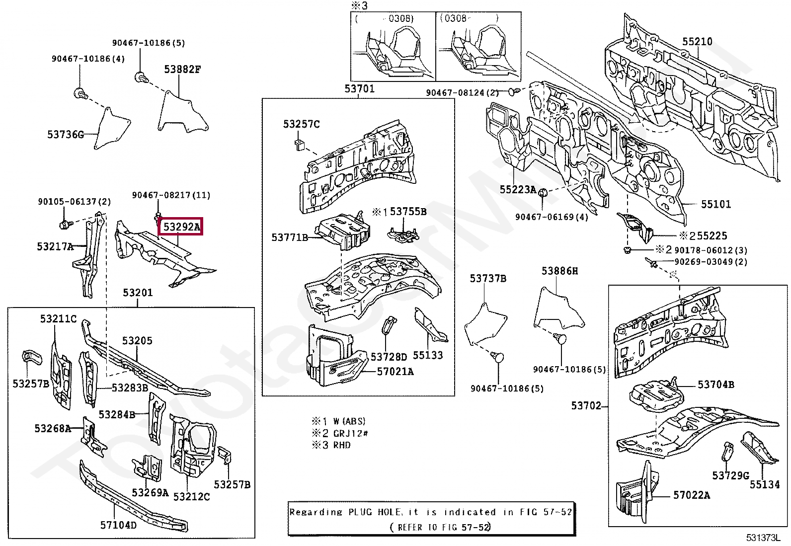 Накладка радиатора Накладка радиатора 5329260040