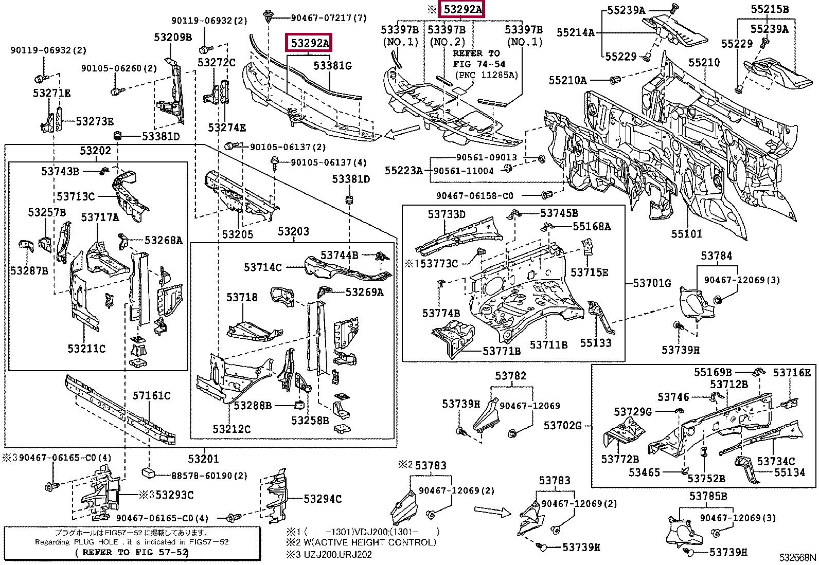 Накладка пер панели lc200/seal, radiator Накладка пер панели lc200/seal, radiator 5329260060