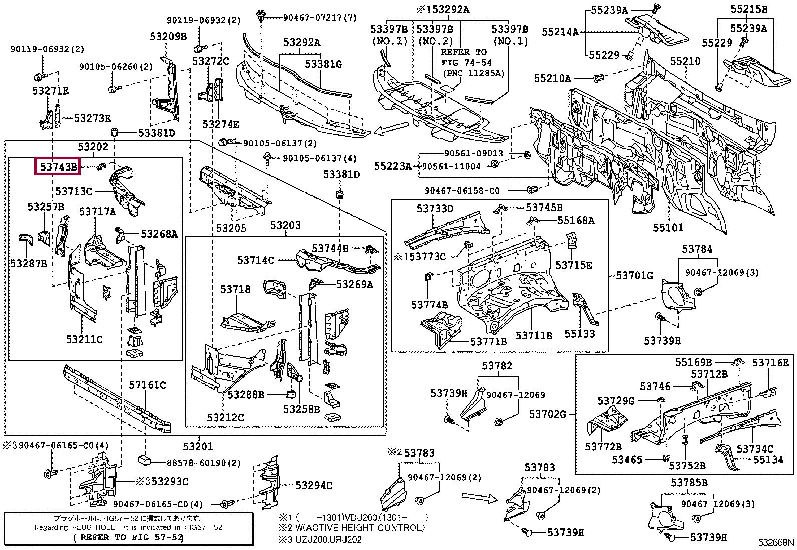 REINFORCEMENT, FRONT FENDER APRON, FRONT RH REINFORCEMENT, FRONT FENDER APRON, FRONT RH 5374360160