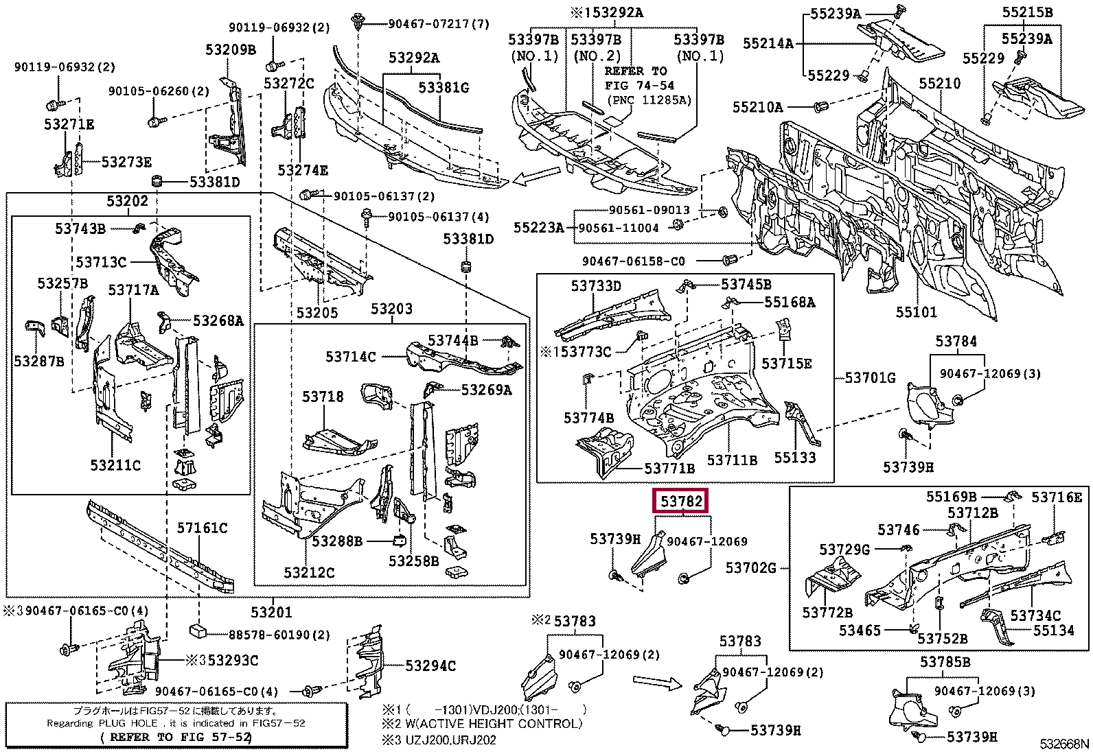 PACKING, FRONT FENDER APRON TRIM, A PACKING, FRONT FENDER APRON TRIM, A 5378160010