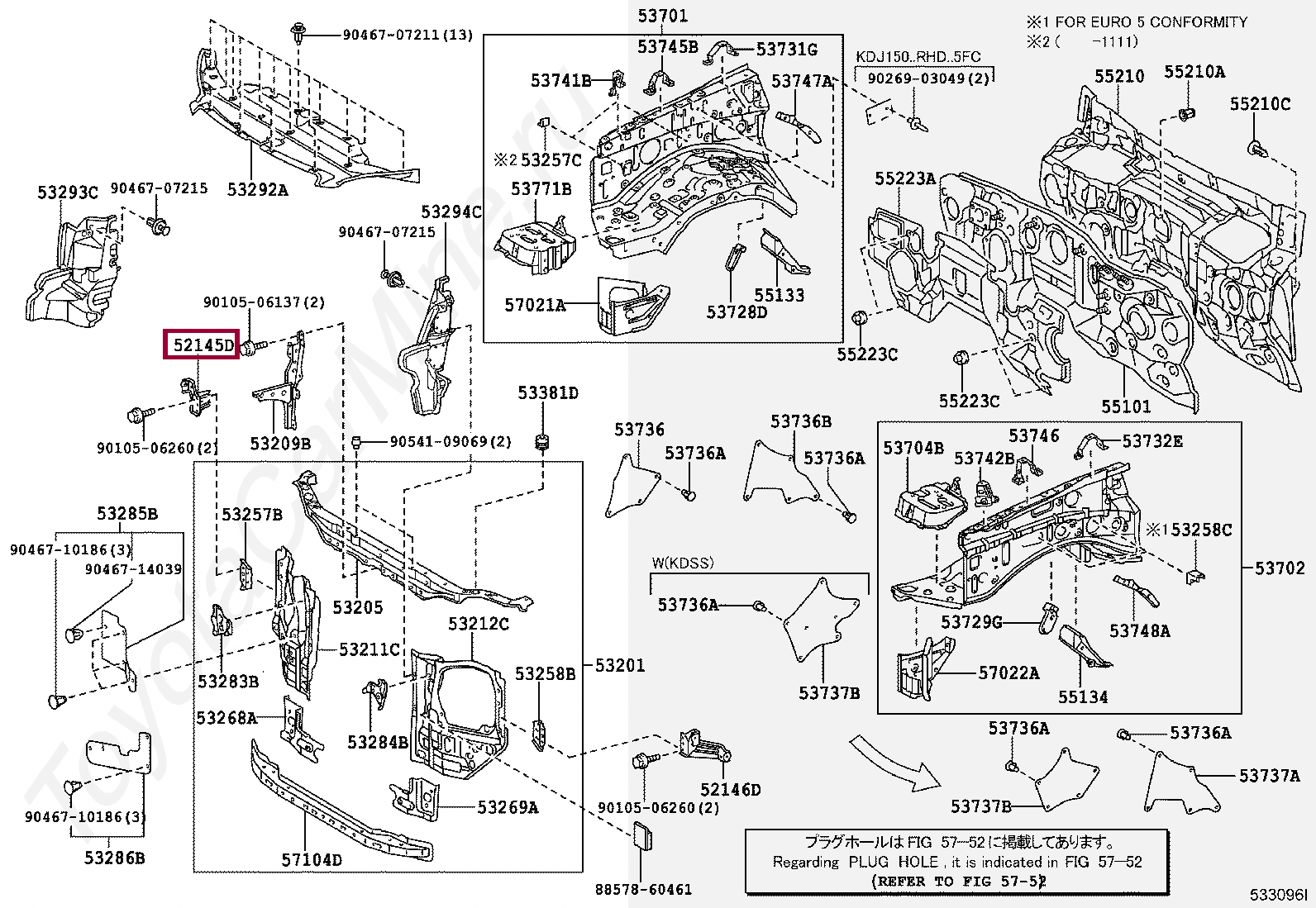 Кронштейн переднего крыла Кронштейн переднего крыла 5380360080