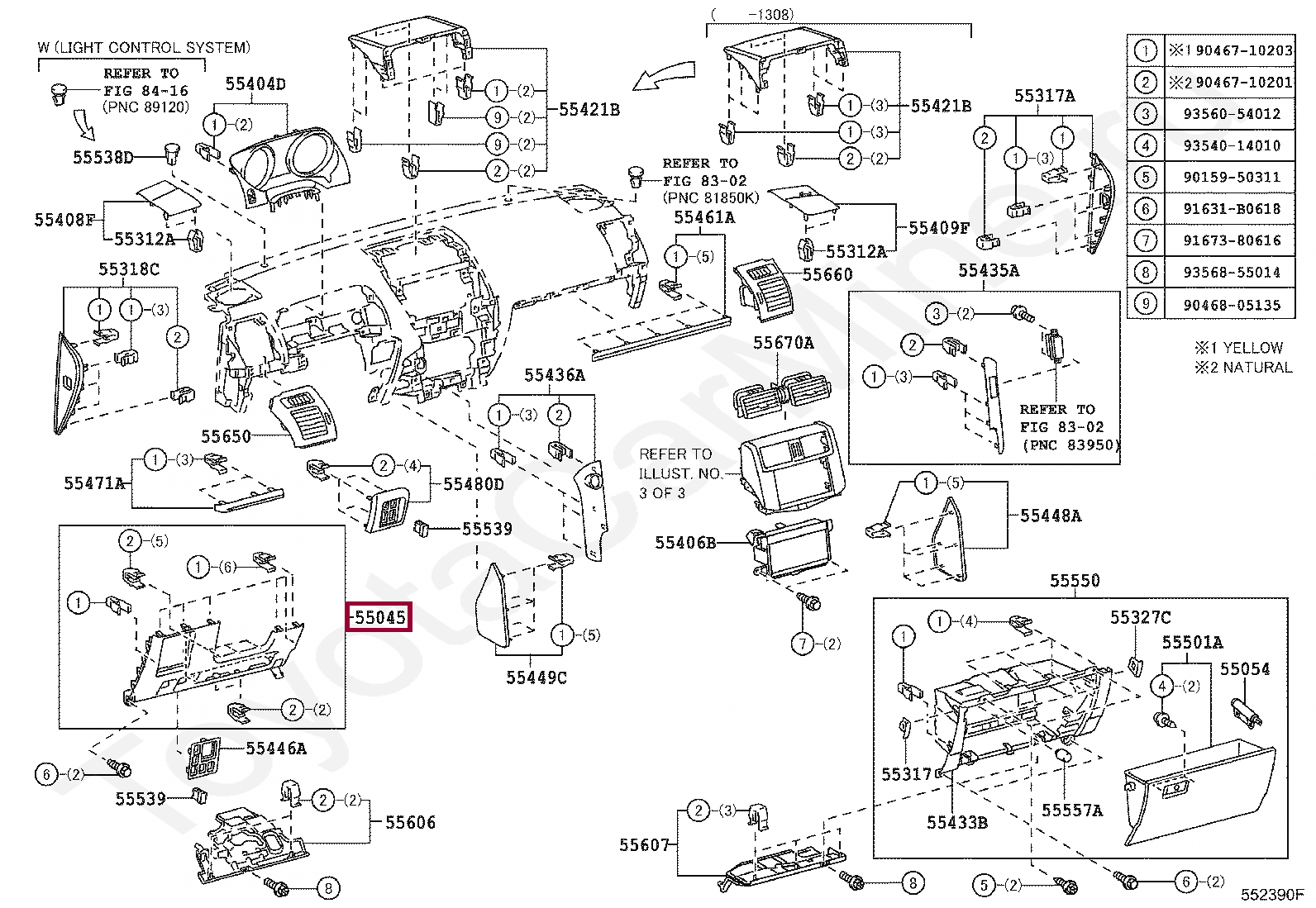 PANEL SUB-ASSY, INSTRUMENT PANEL FINISH, LOWER PANEL SUB-ASSY, INSTRUMENT PANEL FINISH, LOWER 5504560011C0