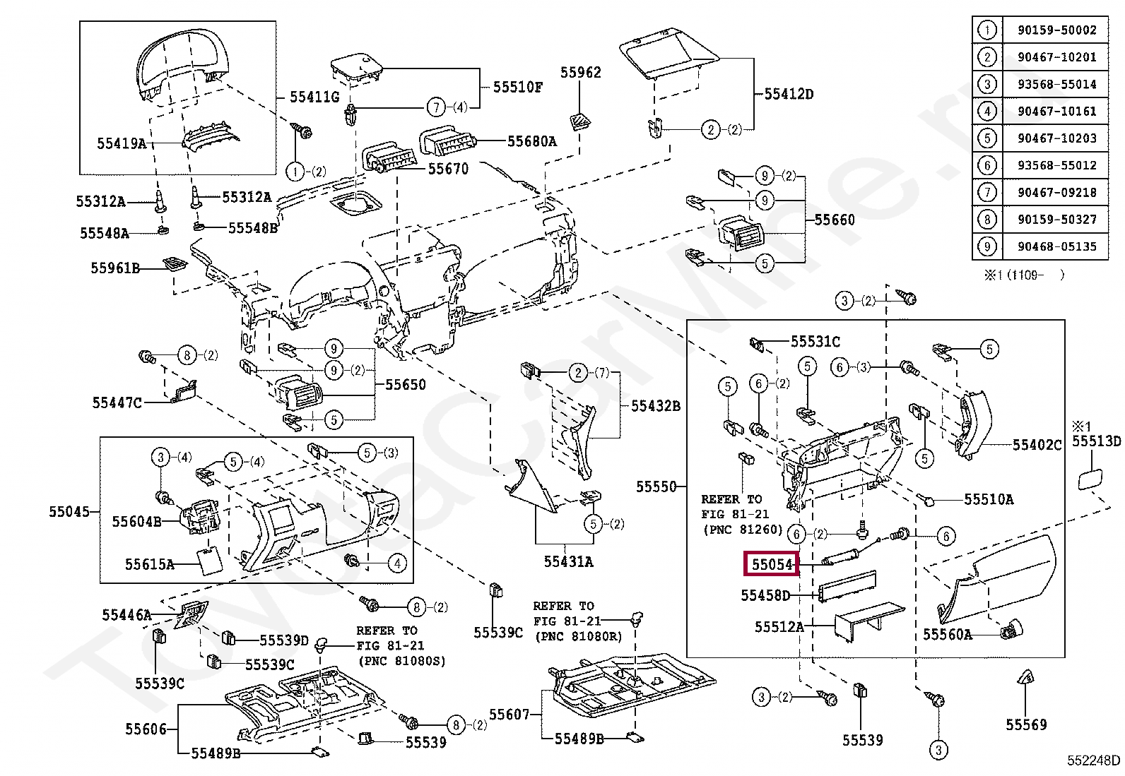 STOPPER SUB-ASSY, GLOVE COMPARTMENT DOOR STOPPER SUB-ASSY, GLOVE COMPARTMENT DOOR 5505448051