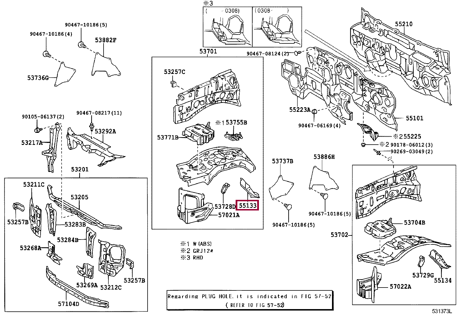 PLATE, FRONT FENDER APRON SET, LOWER RH PLATE, FRONT FENDER APRON SET, LOWER RH 5513360060