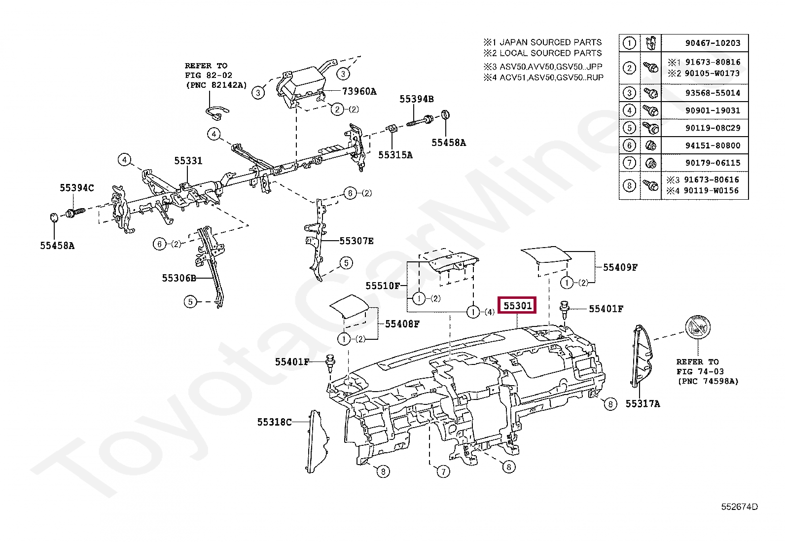 PANEL SUB-ASSY, INSTRUMENT PANEL SUB-ASSY, INSTRUMENT 5530133080C0