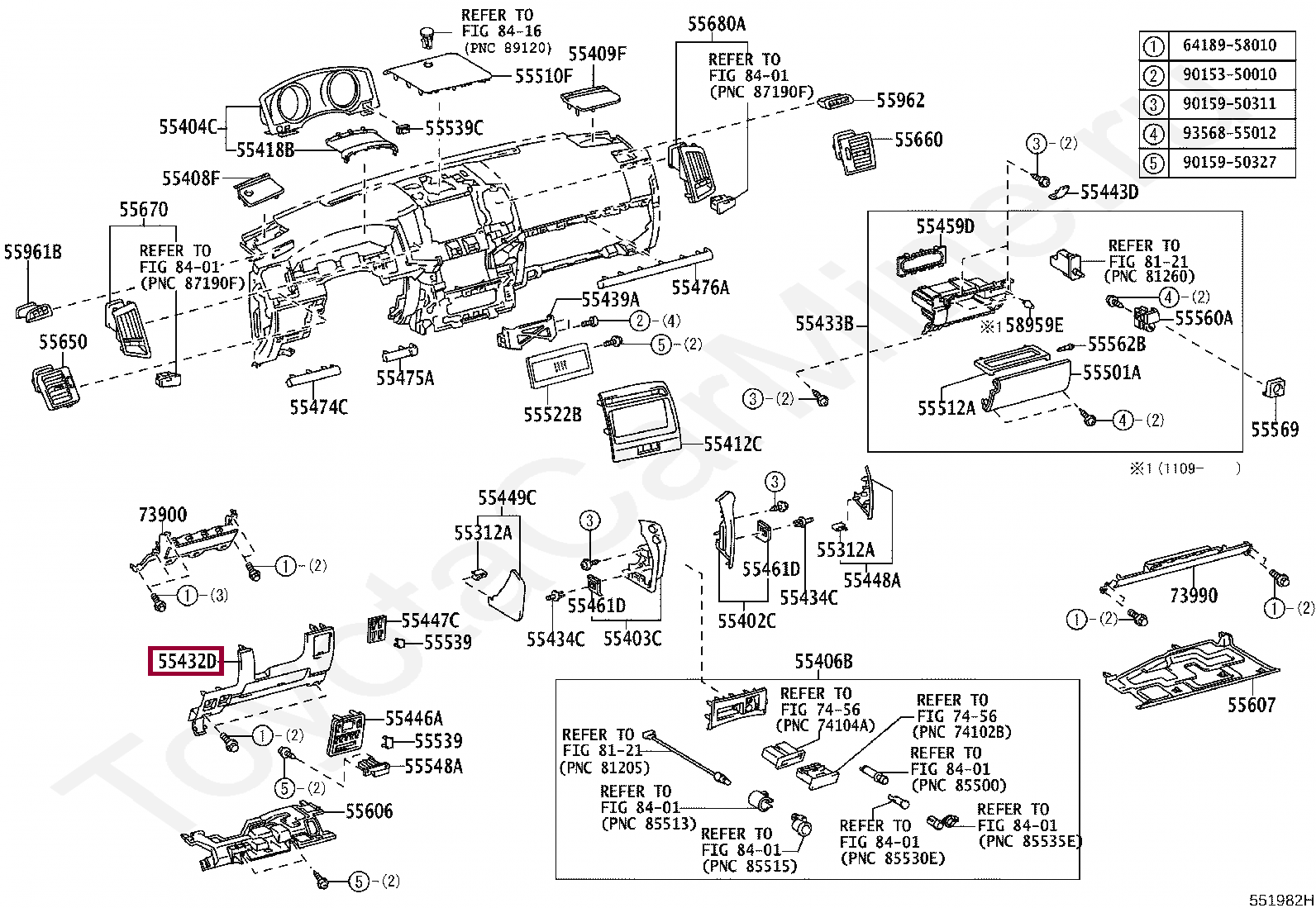 НАКЛАДКА ПАНЕЛИ ИНСТРУМЕНТОВ НАКЛАДКА ПАНЕЛИ ИНСТРУМЕНТОВ 5543260432C0