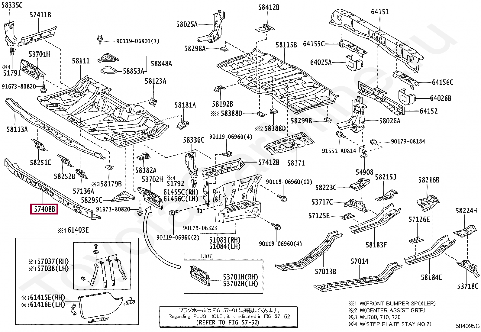 member-sub-assy-front-floor-cross-5740837500