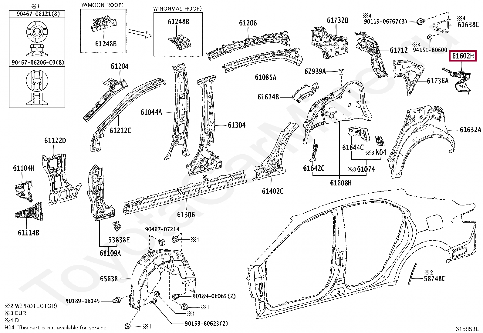 Суппорт фонаря задний левый Суппорт фонаря задний левый 6160233270