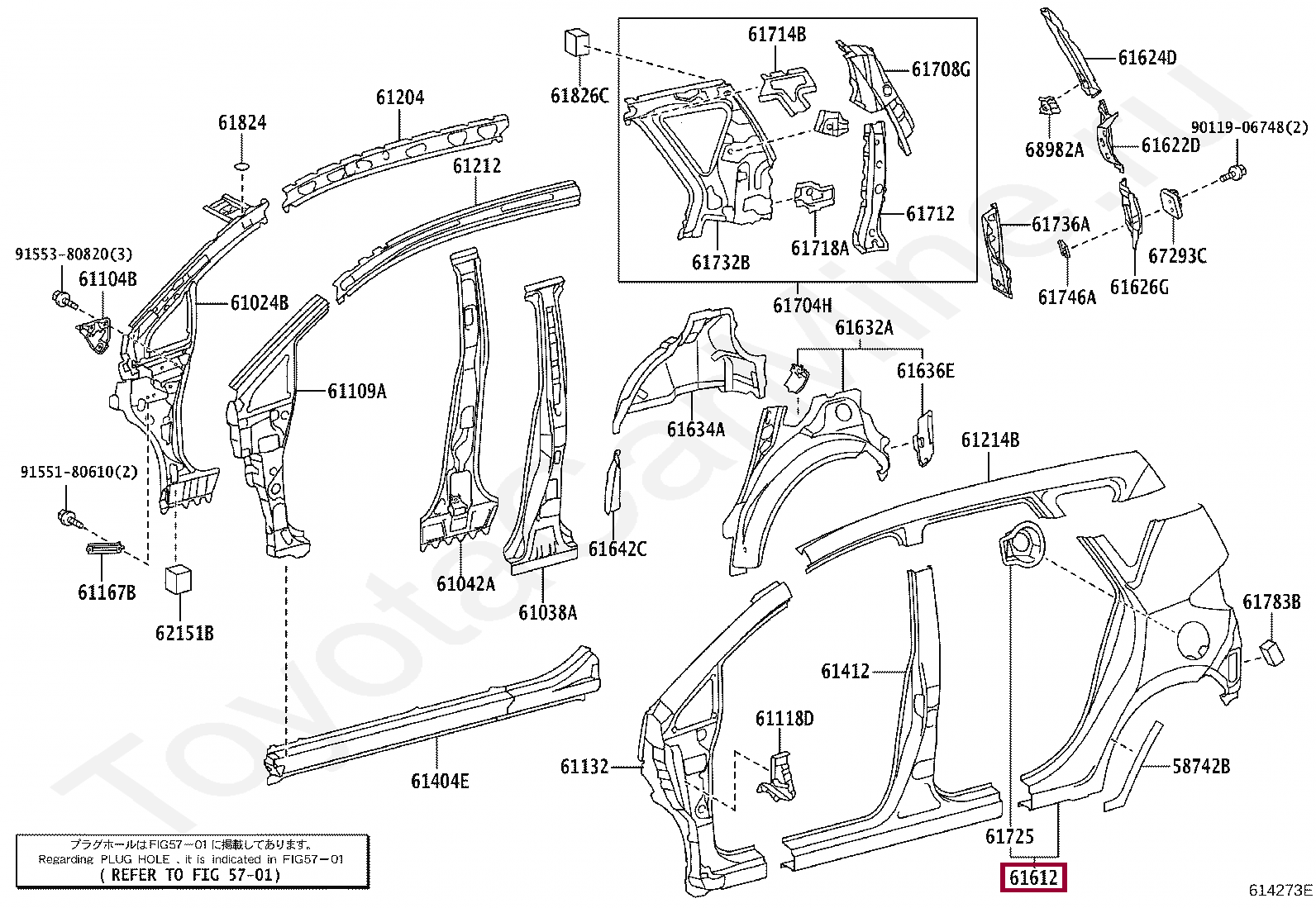 облицовка кузова тойота. каталог тойота по кузову.