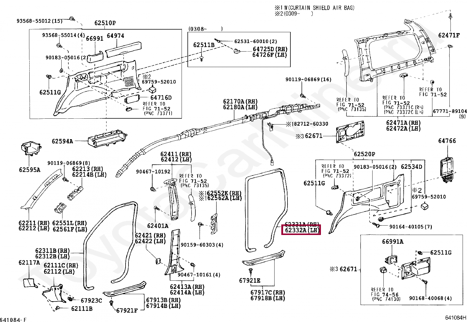 Запчасти Тойота: Уплотнитель задн лев проема (6233260070B1)