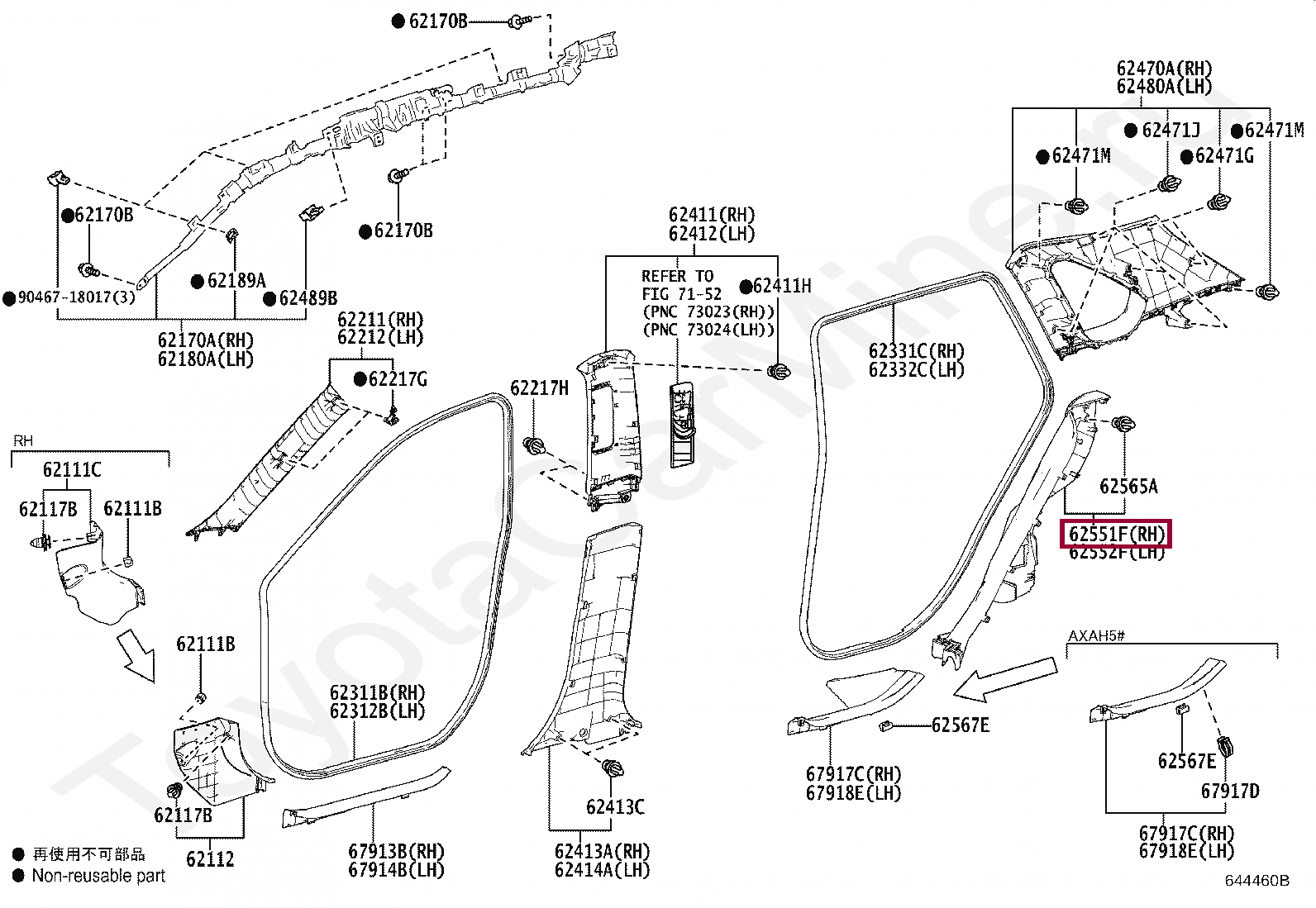 GARNISH, REAR SEAT SIDE, RH GARNISH, REAR SEAT SIDE, RH 6255542050C0