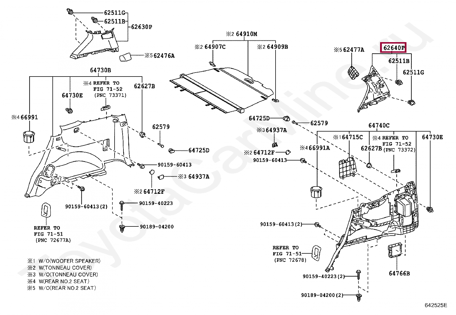 PANEL ASSY, QUARTER TRIM, REAR LH PANEL ASSY, QUARTER TRIM, REAR LH 6264060091A2