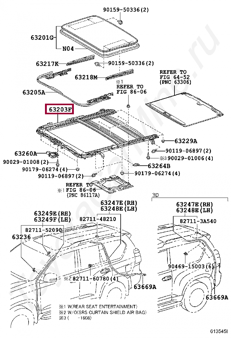 HOUSING SUB-ASSY, SLIDING ROOF HOUSING SUB-ASSY, SLIDING ROOF 6320360111