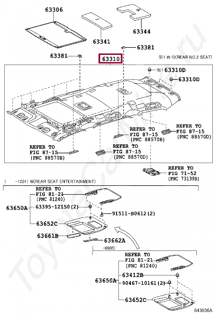 HEADLINING ASSY, ROOF HEADLINING ASSY, ROOF 6331160710C0