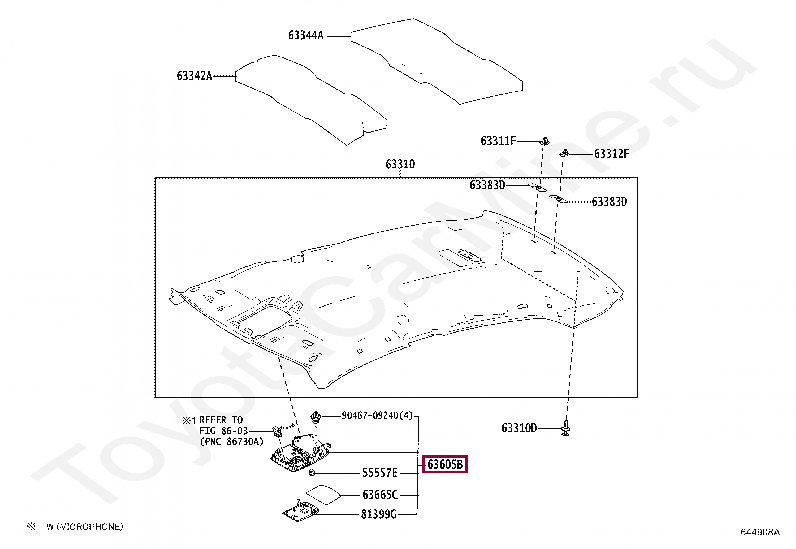 BOX SUB-ASSY, ROOF CONSOLE BOX SUB-ASSY, ROOF CONSOLE 6360533130B0