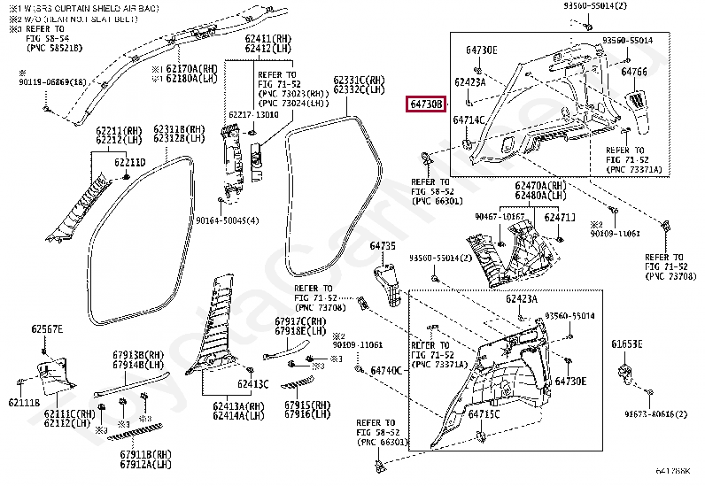 PANEL ASSY, DECK TRIM SIDE, RH PANEL ASSY, DECK TRIM SIDE, RH 6473042070B0