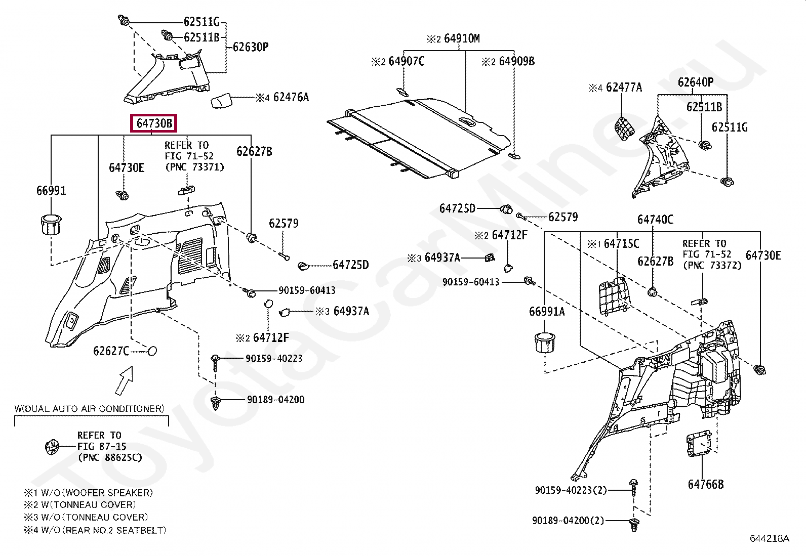 PANEL ASSY, DECK TRIM SIDE, RH PANEL ASSY, DECK TRIM SIDE, RH 6473060260C1