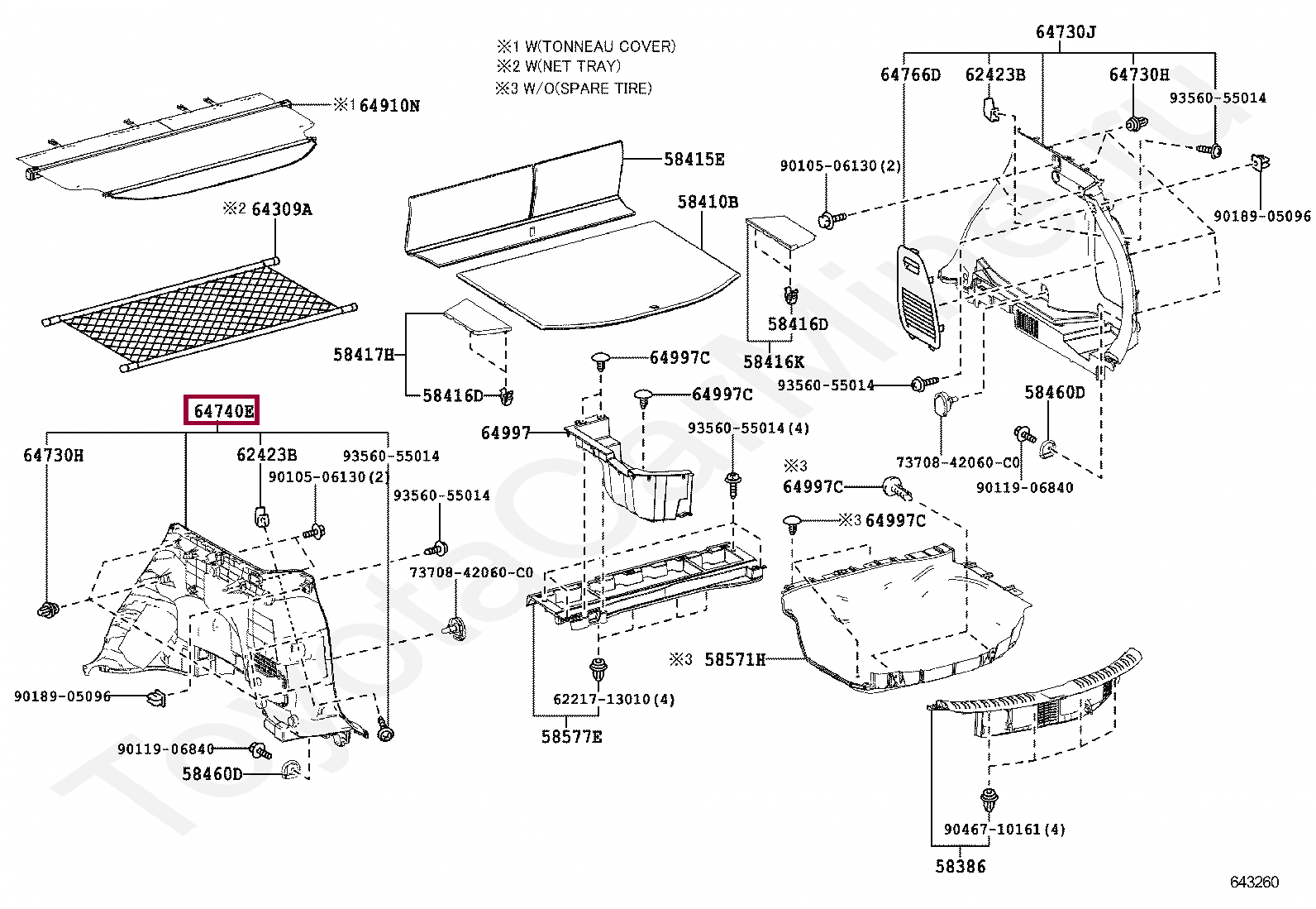 PANEL ASSY, DECK TRIM SIDE, LH PANEL ASSY, DECK TRIM SIDE, LH 6474042072C0