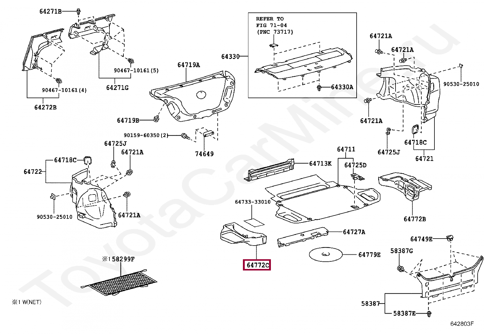PAD, SPARE WHEEL COVER PAD, SPARE WHEEL COVER 6477333111