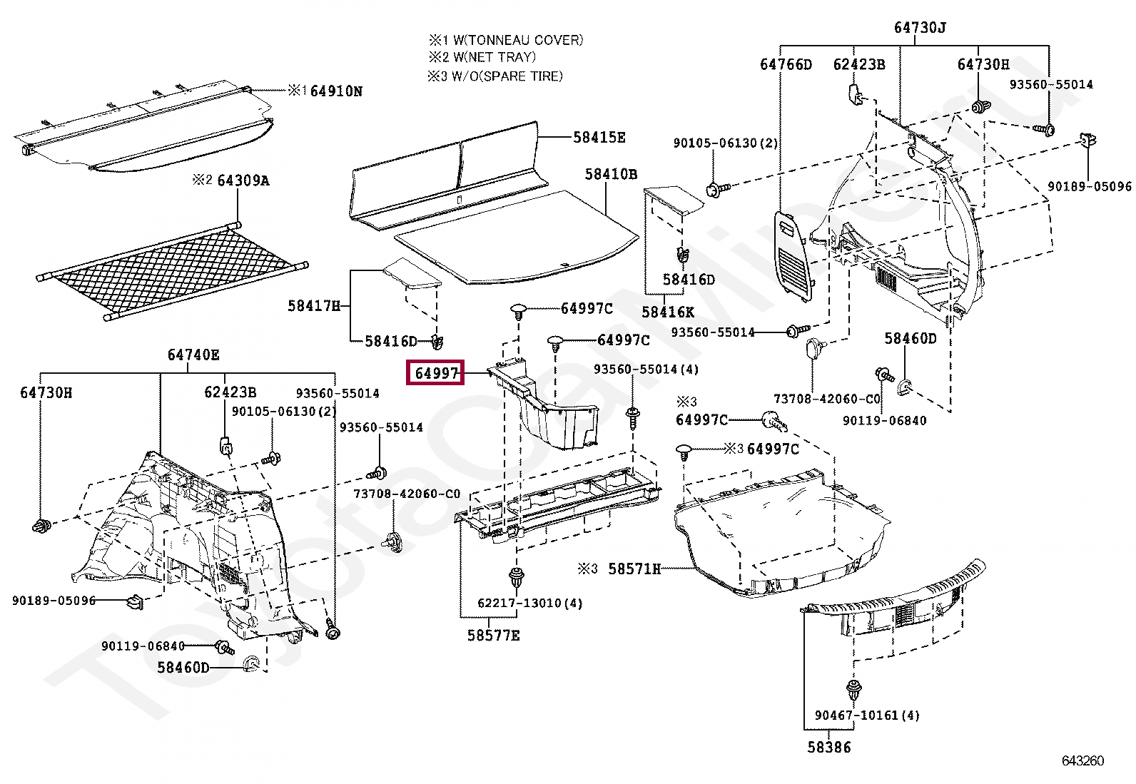 BOX, DECK FLOOR, LH BOX, DECK FLOOR, LH 6499742010