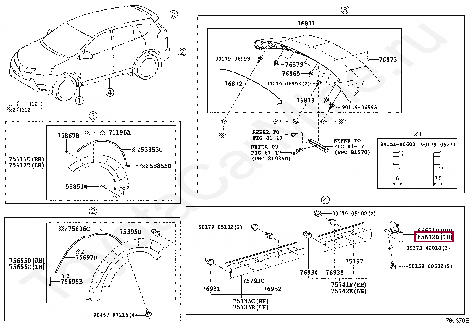 PLATE, REAR WHEEL HOUSE, FRONT LH PLATE, REAR WHEEL HOUSE, FRONT LH 6563242020