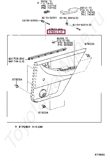 BOARD SUB-ASSY, REAR DOOR TRIM, LH BOARD SUB-ASSY, REAR DOOR TRIM, LH 6764002A90B0