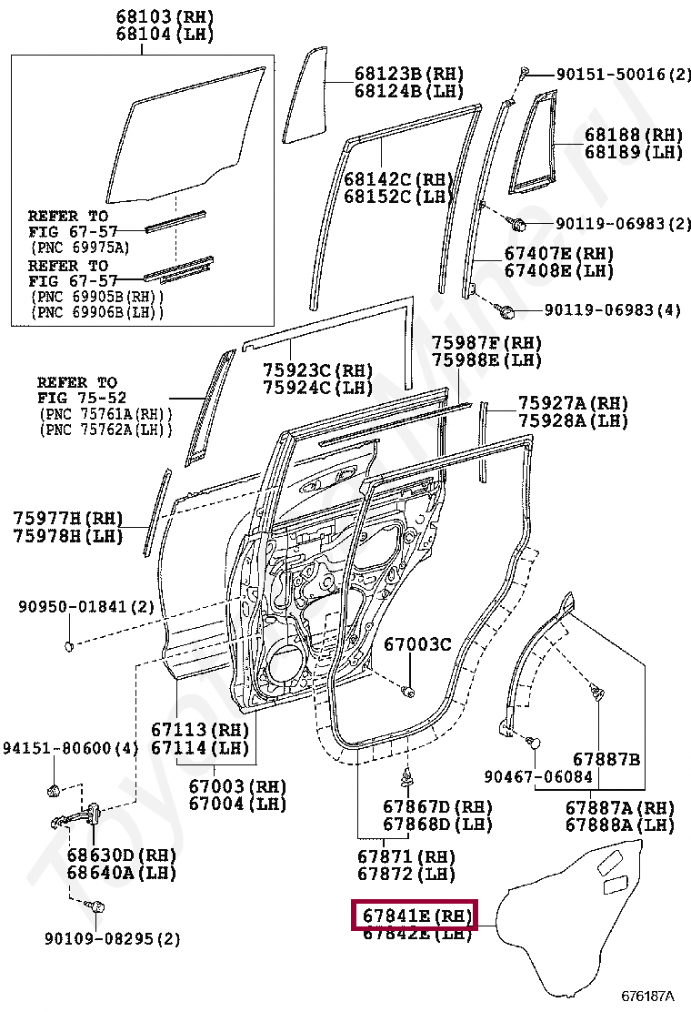 COVER, REAR DOOR SERVICE HOLE, RH COVER, REAR DOOR SERVICE HOLE, RH 6784160120