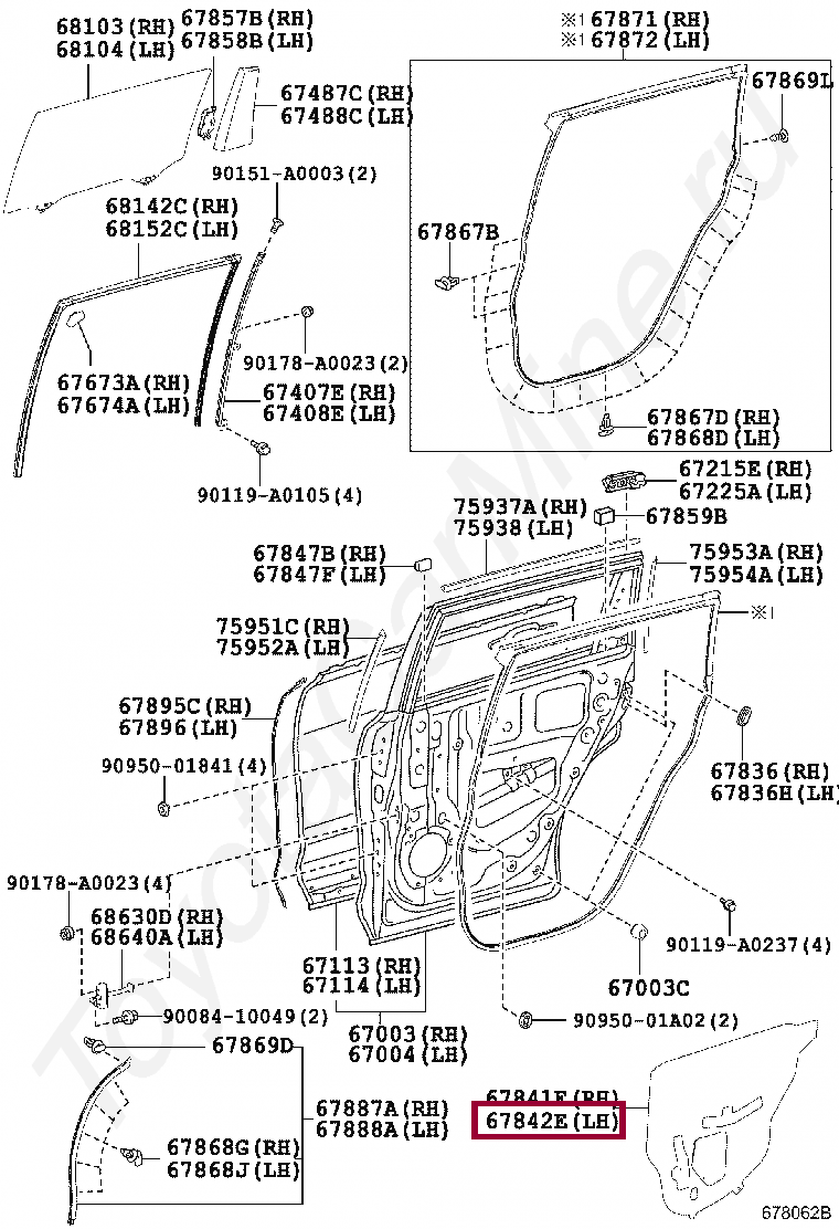 COVER, REAR DOOR SERVICE HOLE, LH COVER, REAR DOOR SERVICE HOLE, LH 678420E060