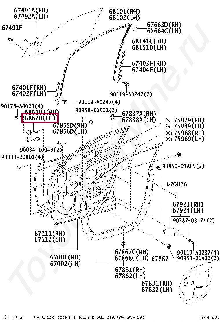 CHECK ASSY, FRONT DOOR, LH CHECK ASSY, FRONT DOOR, LH 686200E060