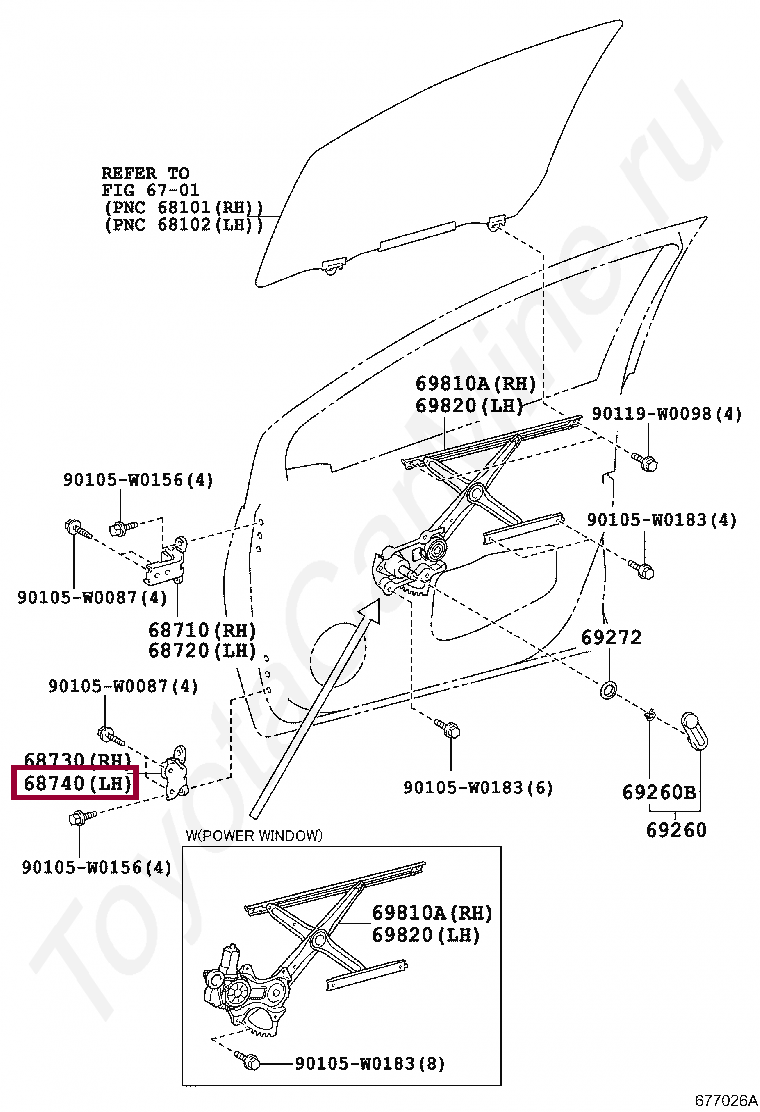 Петля двери передней левой (нижняя) Петля двери передней левой (нижняя) 687400D071