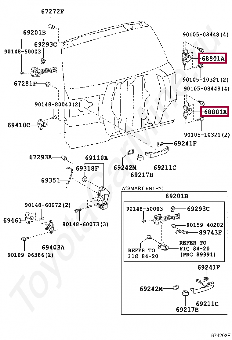 Петля 5-ой двери rav4 Петля 5-ой двери rav4 6880142051