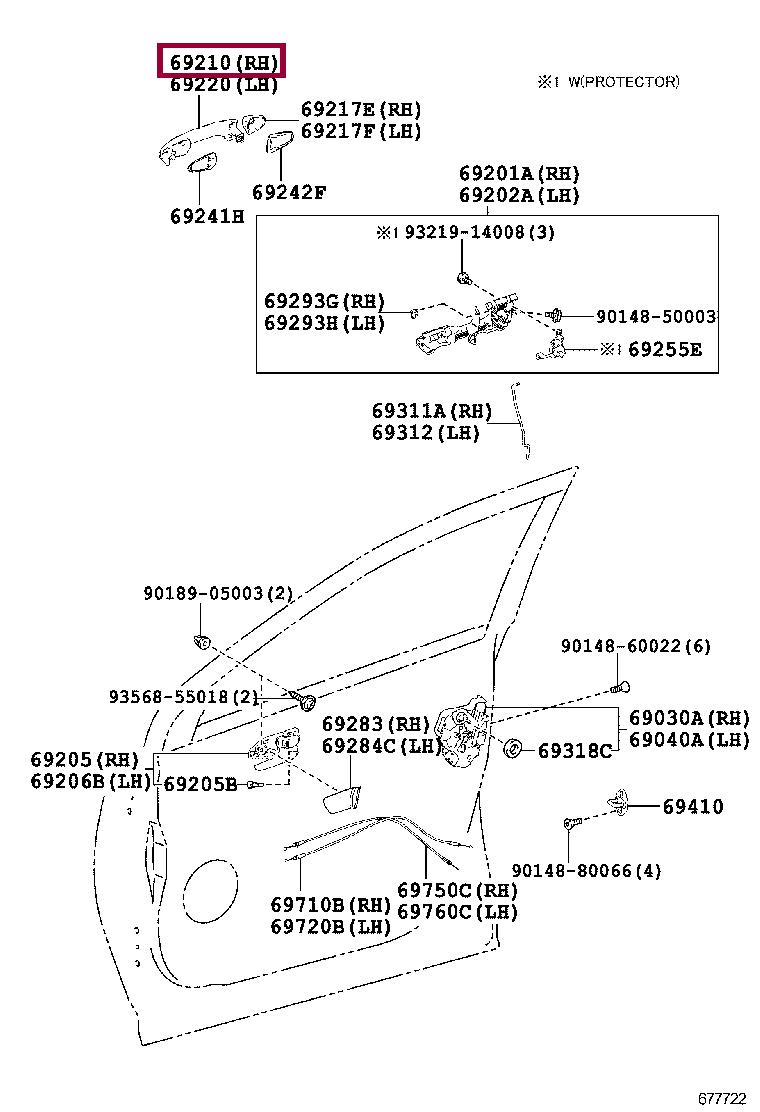 HANDLE ASSY, FRONT DOOR OUTSIDE, LH HANDLE ASSY, FRONT DOOR OUTSIDE, LH 6921042100C2