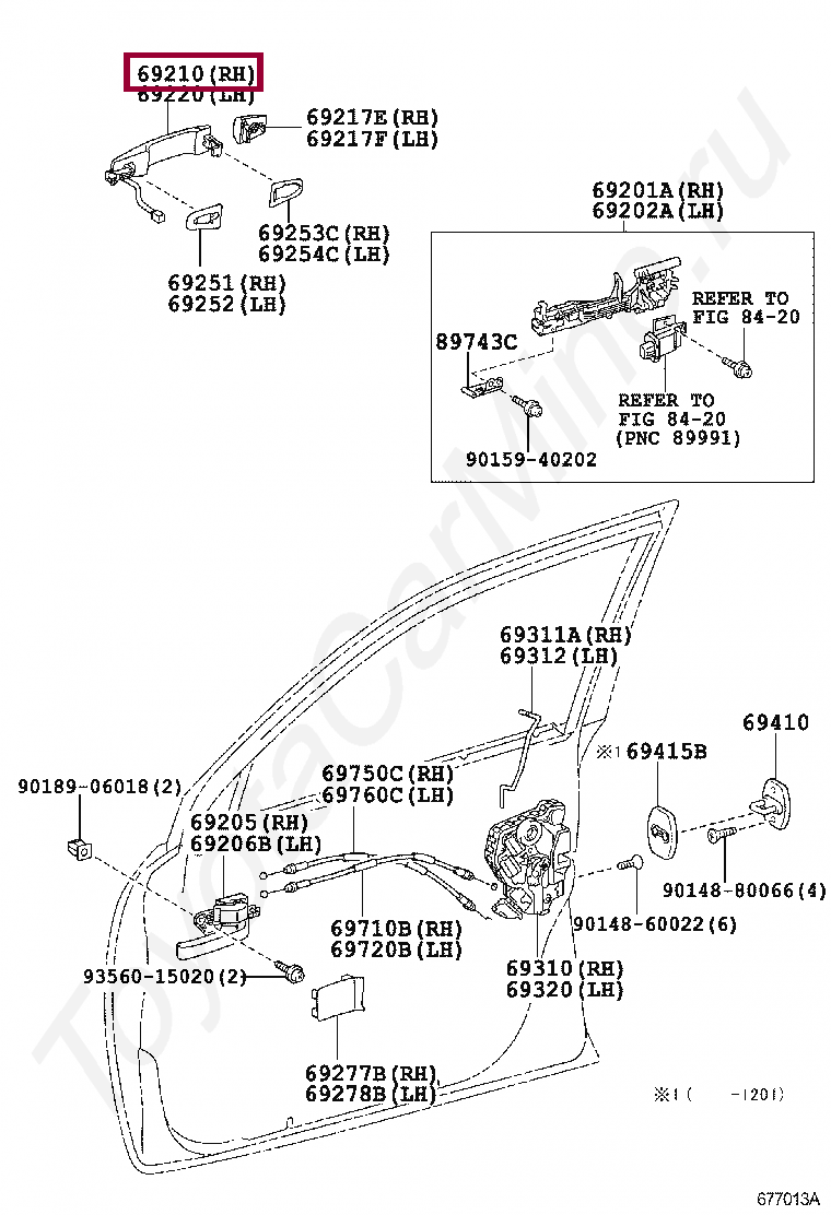 Ручка левой двери Ручка левой двери 6921060141
