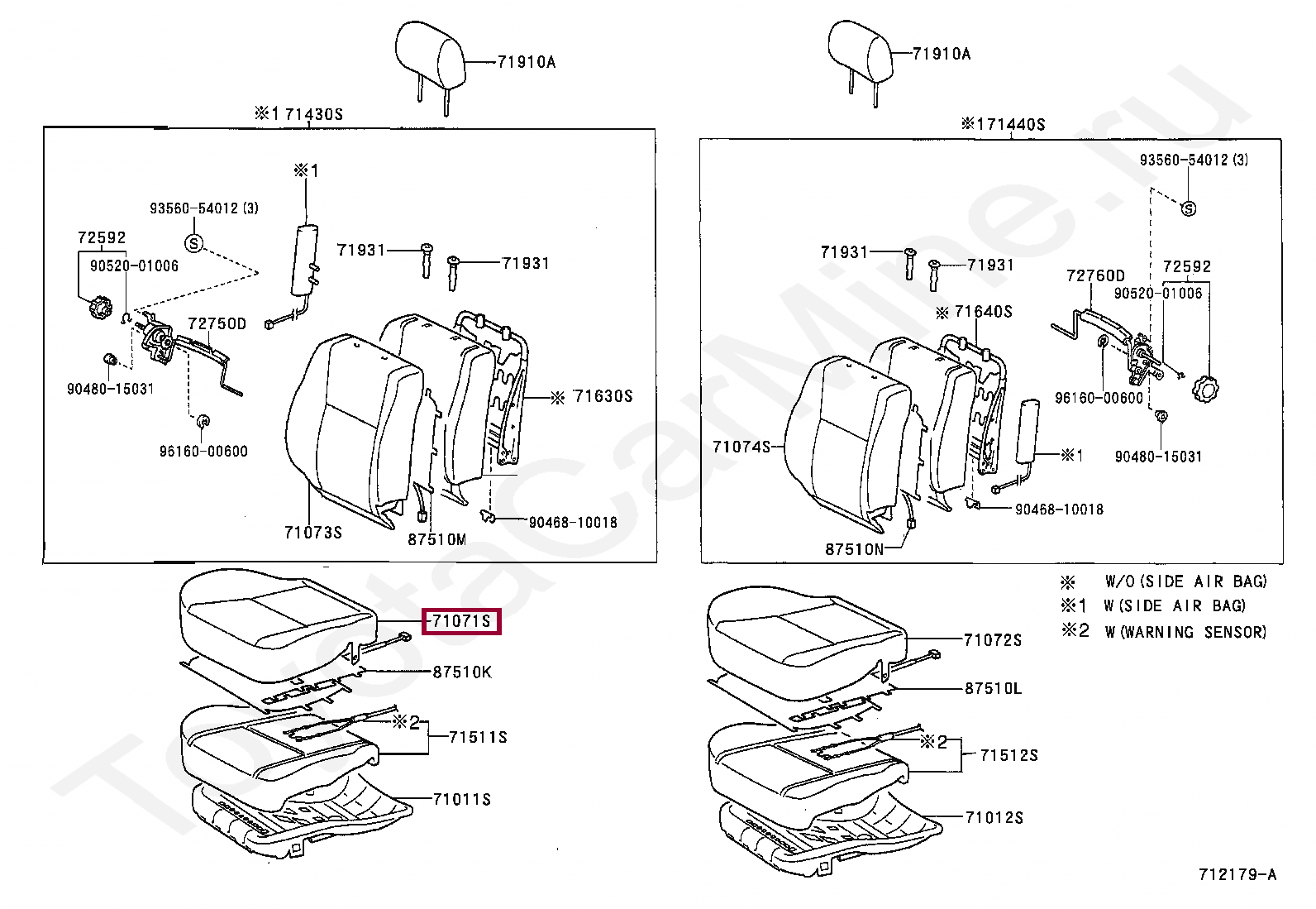 COVER, FRONT SEAT CUSHION, RH(FOR SEPARATE TYPE) COVER, FRONT SEAT CUSHION, RH(FOR SEPARATE TYPE) 7107133A60B0