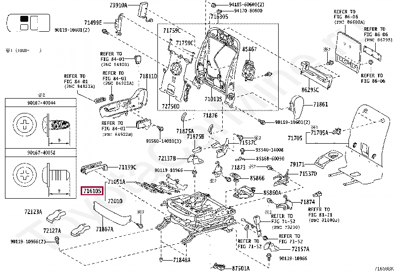 SPRING ASSY, FRONT SEAT CUSHION, RH(FOR SEPARATE TYPE) SPRING ASSY, FRONT SEAT CUSHION, RH(FOR SEPARATE TYPE) 7161060491